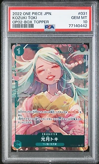 2022 One Piece Japanese Op02-paramount War 031 Kozuki Toki Box Topper PSA 10