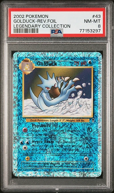 2002 Pokemon Legendary Collection 43 Golduck-reverse Foil PSA