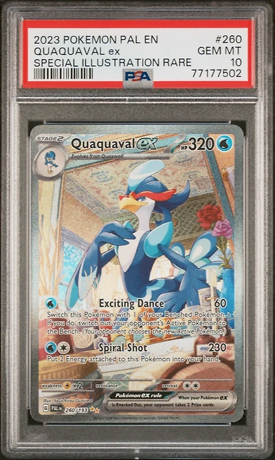 2023 Pokemon Pal En-paldea Evolved 260 Quaquaval Ex Special Illustration Rare PSA