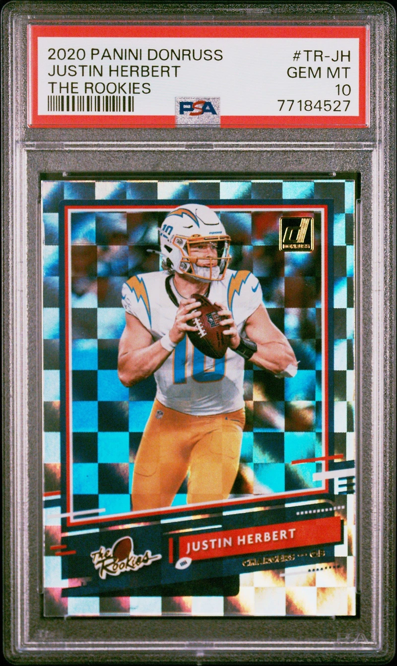 2020 Panini Donruss The Rookies Tr-jh Justin Herbert PSA 10