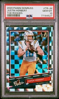 2020 Panini Donruss The Rookies Tr-jh Justin Herbert PSA 10