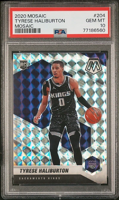 2020 Panini Mosaic 204 Tyrese Haliburton Mosaic PSA 10