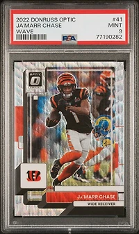 2022 Panini Donruss Optic 41 Ja'marr Chase Wave PSA 9