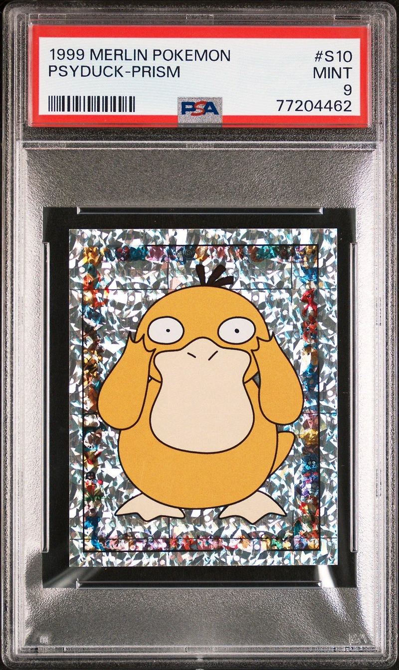 1999 Merlin Pokemon S10 Psyduck-prism PSA 9