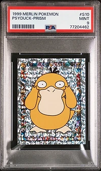 1999 Merlin Pokemon S10 Psyduck-prism PSA 9