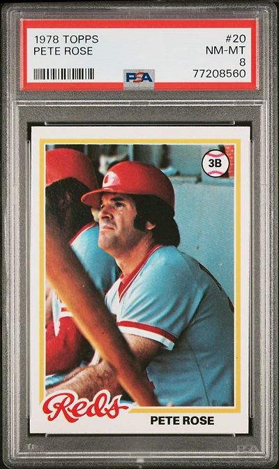 1978 Topps 20 Pete Rose PSA 8