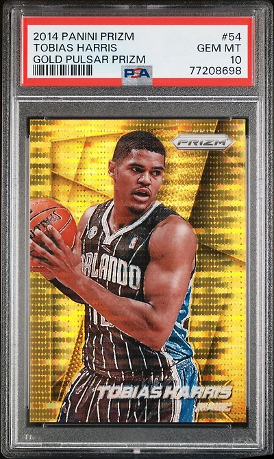 2014 Panini Prizm 54 Tobias Harris Gold Pulsar Prizm PSA 10