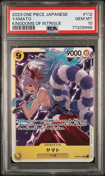 2023 One Piece Japanese Kingdoms Of Intrigue 112 Yamato PSA 10