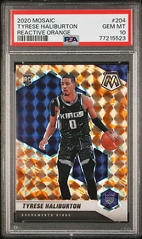 2020 Panini Mosaic 204 Tyrese Haliburton Reactive Orange PSA 10