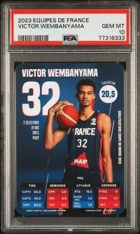 2023 Slam Deck Collection Equipes De France Victor Wembanyama PSA