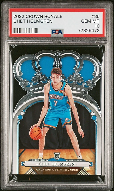 2022 Panini Crown Royale 85 Chet Holmgren PSA 10