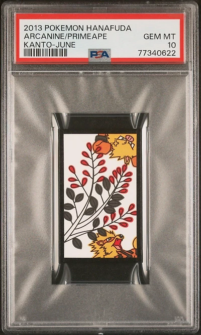 2013 Pokemon Hanafuda Kanto  Primeape\arcanine July PSA 10