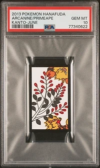 2013 Pokemon Hanafuda Kanto  Primeape\arcanine July PSA 10