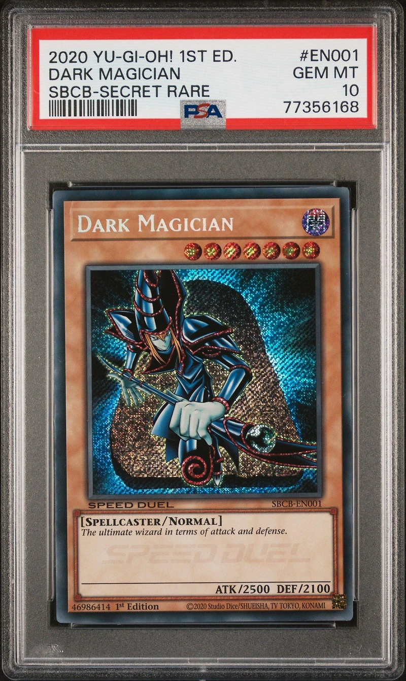 2020 Yu-gi-oh! Speed Duel: Battle City Box En001 Dark Magician 1st Edition-secret Rare PSA 10