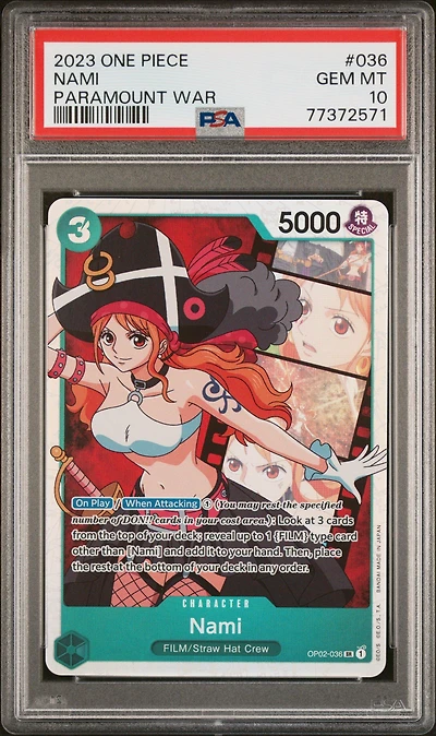 2023 One Piece Paramount War 036 Nami PSA 10