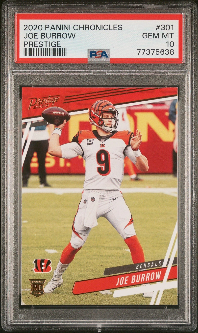 2020 Panini Chronicles Prestige 301 Joe Burrow PSA 10