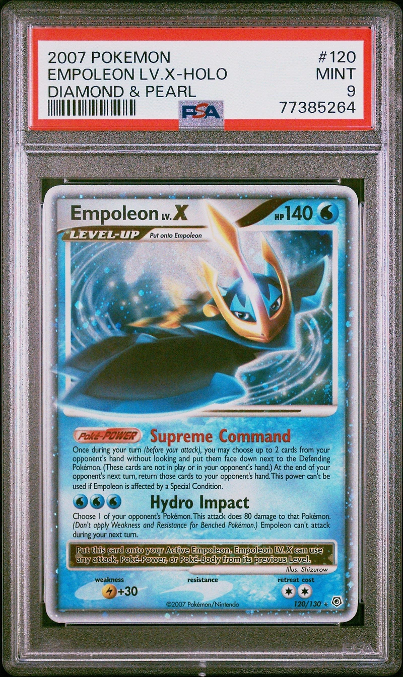 2007 Pokemon Diamond & Pearl 120 Empoleon Lv.x-holo PSA 9