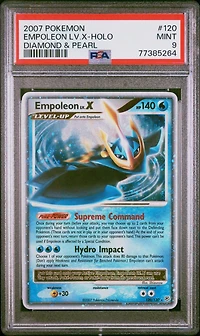 2007 Pokemon Diamond & Pearl 120 Empoleon Lv.x-holo PSA 9