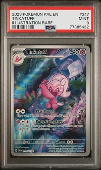 2023 Pokemon Pal En-paldea Evolved 217 Tinkatuff Illustration Rare PSA 9