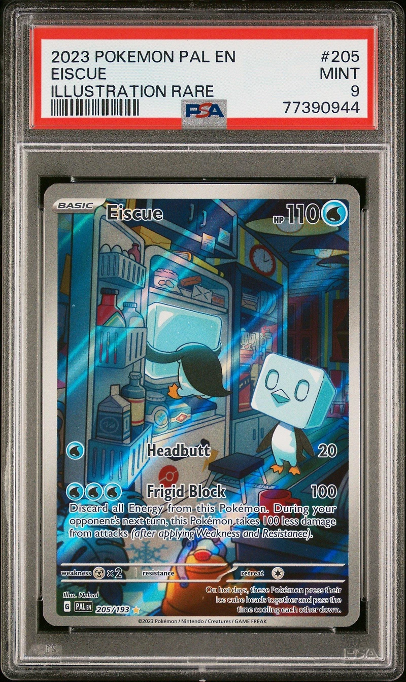 2023 Pokemon Pal En-paldea Evolved 205 Eiscue Illustration Rare PSA