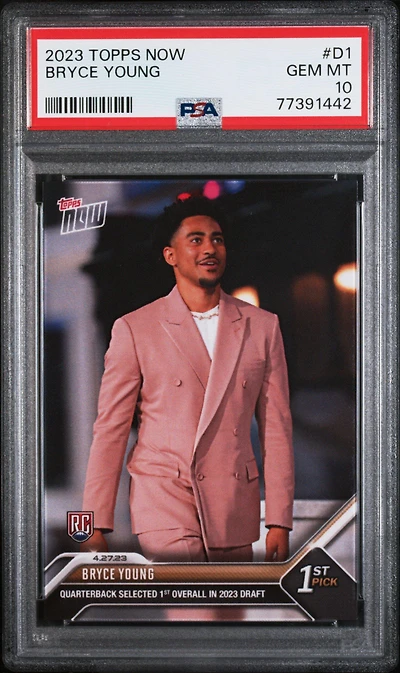 2023 Topps Now D1 Bryce Young PSA 10