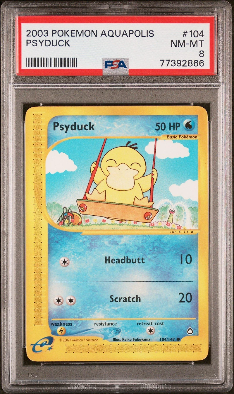 2003 Pokemon Aquapolis 104 Psyduck PSA