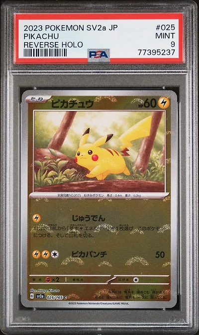 2023 Pokemon Japanese Sv2a-pokemon 151 025 Pikachu Reverse Holo PSA