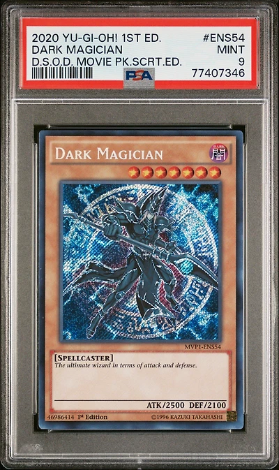 2020 Yu-gi-oh! The Dark Side Of Dimensions Movie Pack Secret Edition Ens54 Dark Magician 1st Edition PSA 9