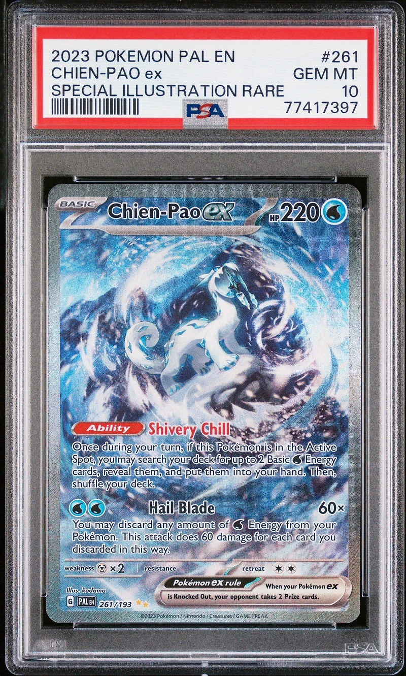 2023 Pokemon Pal En-paldea Evolved 261 Chien-pao Ex Special Illustration Rare PSA