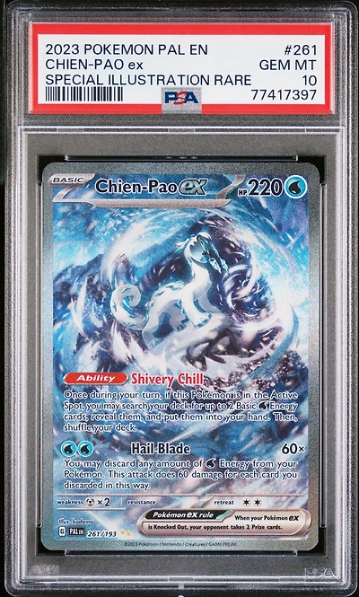 2023 Pokemon Pal En-paldea Evolved 261 Chien-pao Ex Special Illustration Rare PSA