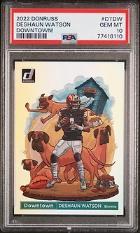 2022 Panini Donruss Downtown Dtdw Deshaun Watson PSA 10