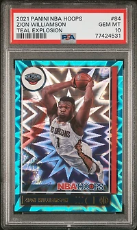 2021 Panini Nba Hoops 84 Zion Williamson PSA 10
