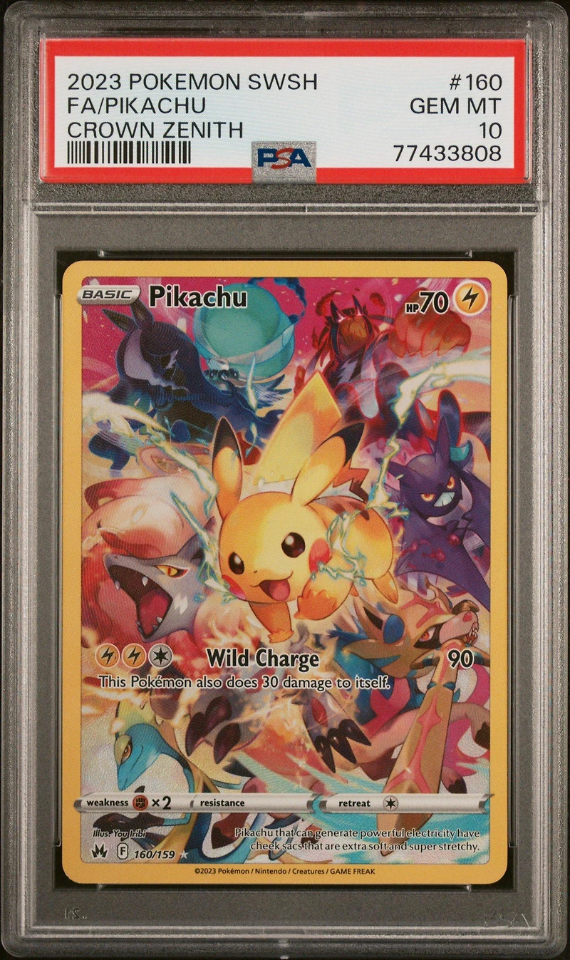 2023 Pokemon Sword And Shield Crown Zenith 160 Full Art/pikachu PSA 10