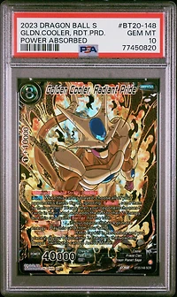 2023 Dragon Ball Super Card Game Series 20 Power Absorbed Bt20-148 Gld Cooler, Radiant PSA 10