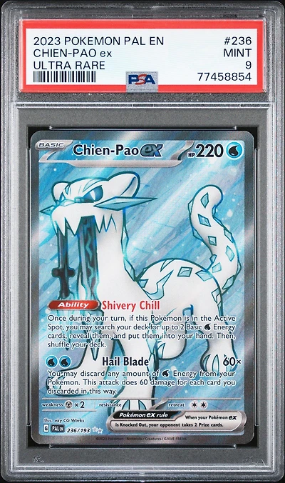 2023 Pokemon Pal En-paldea Evolved 236 Chien-pao Ex Ultra Rare PSA