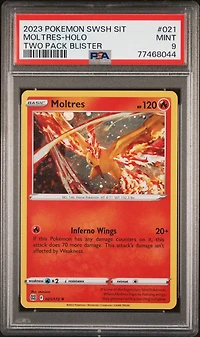 2023 Pokemon Sword And Shield Silver Tempest Two Pack Blister 021 Moltres-holo PSA 9