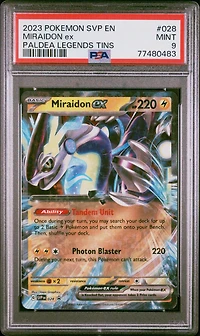 2023 Pokemon Svp En-sv Black Star Promo 028 Miraidon Ex Paldea Legends Tins PSA