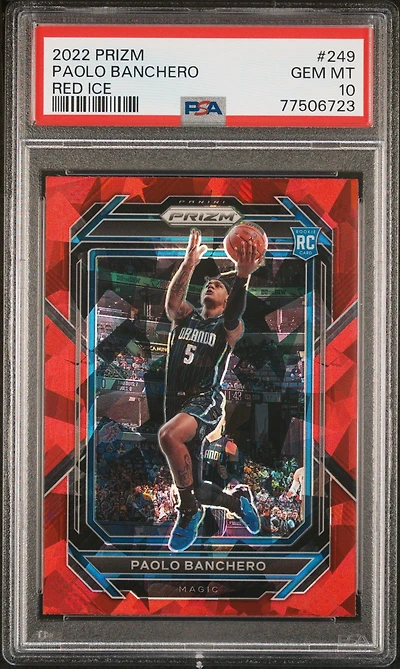2022 Panini Prizm 249 Paolo Banchero Red Ice PSA