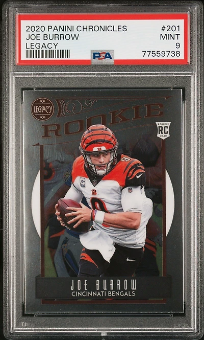 2020 Panini Chronicles Legacy 201 Joe Burrow PSA 9