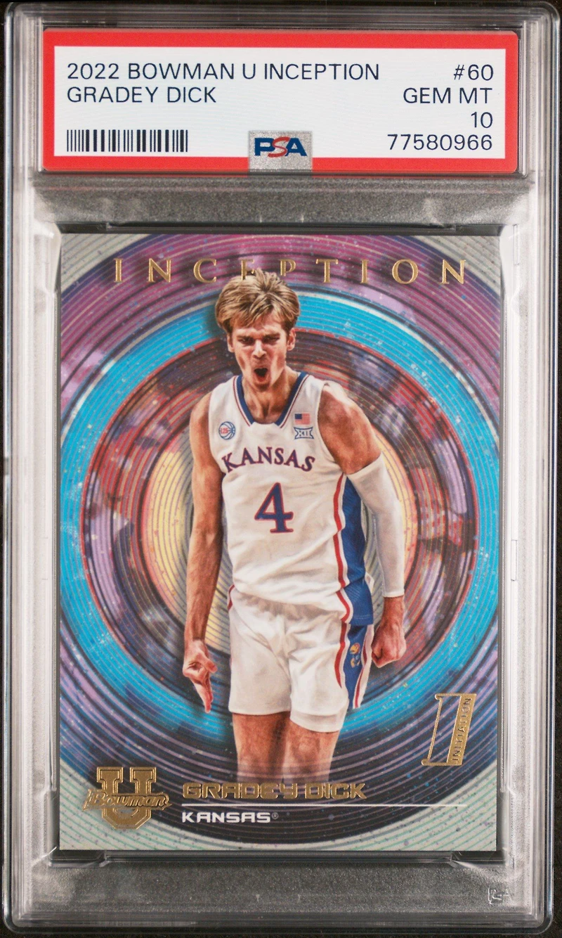 2022 Bowman University Inception 60 Gradey Dick PSA 10