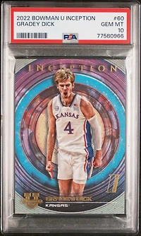 2022 Bowman University Inception 60 Gradey Dick PSA 10