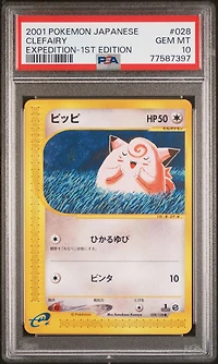 2001 Pokemon Japanese Expedition 028 Clefairy 1st Edition PSA 10