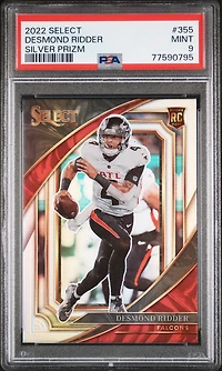 2022 Panini Select 355 Desmond Ridder Silver Prizm PSA 9