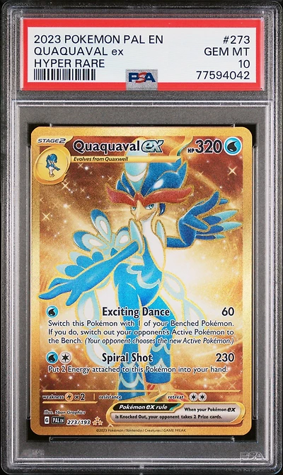 2023 Pokemon Pal En-paldea Evolved 273 Quaquaval Ex Hyper Rare PSA