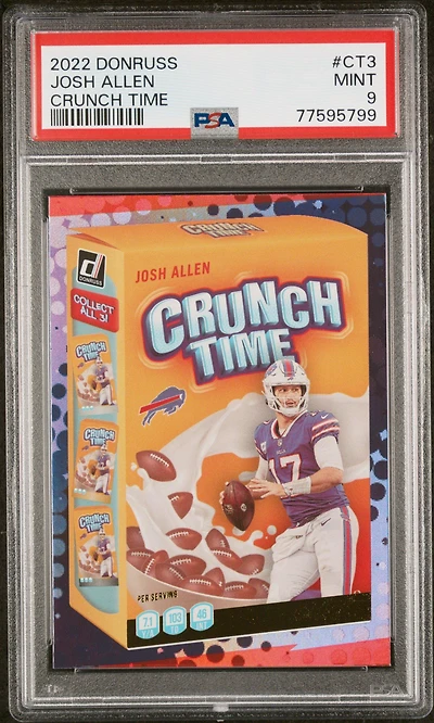 2022 Panini Donruss Crunch Time Ct3 Josh Allen PSA 9