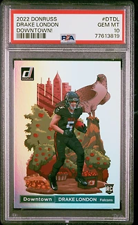 2022 Panini Donruss Downtown Dt-dl Drake London PSA 10