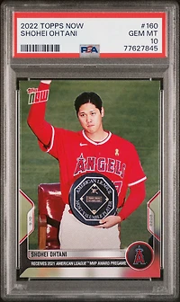 2022 Topps Now 160 Shohei Ohtani PSA 10
