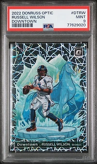 2022 Panini Donruss Optic Downtown Dtrw Russell Wilson PSA 9
