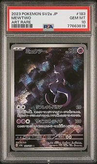 2023 Pokemon Japanese Sv2a-pokemon 151 183 Mewtwo Art Rare PSA