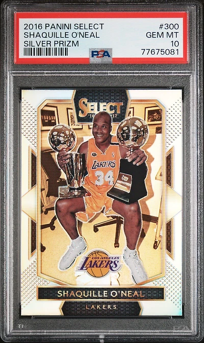 2016 Panini Select 300 Shaquille O'neal Silver Prizm PSA 10